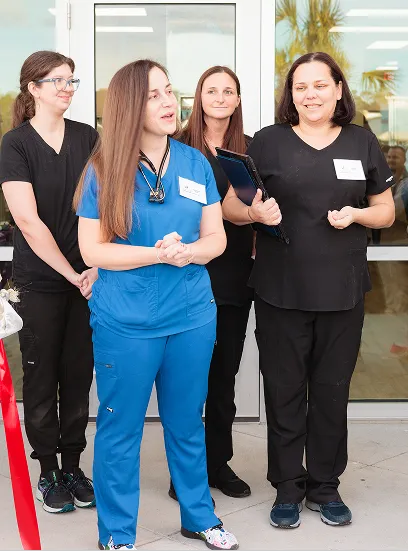 Team at grand opening